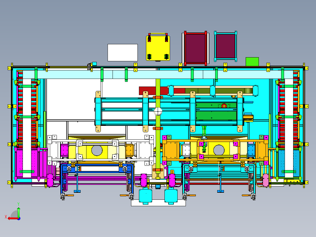 单机器人双夹具弧焊工作站后视图
