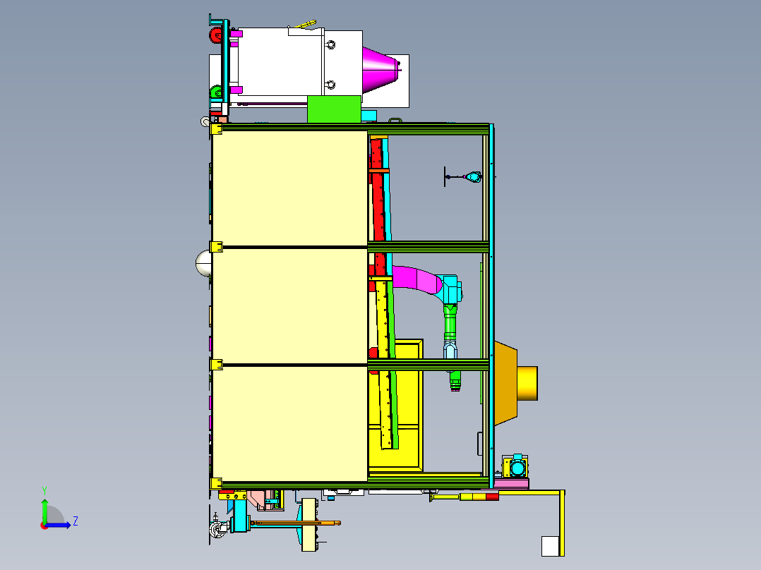 单机器人双夹具弧焊工作站左视图