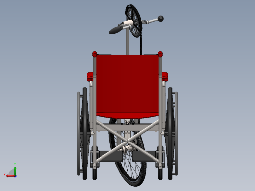 手摇自行车轮椅模型sw2020可编辑后视缩略图