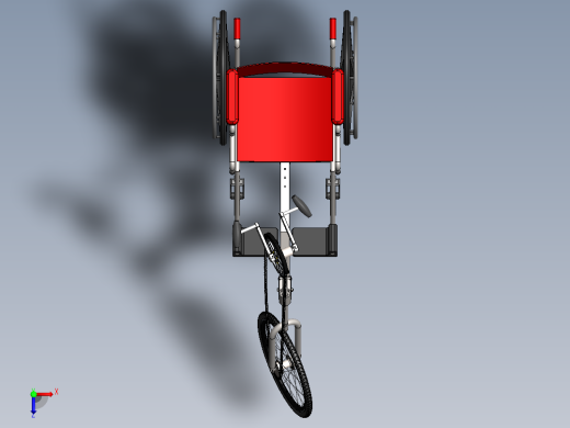 手摇自行车轮椅模型sw2020可编辑俯视缩略图