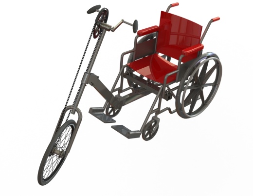 手摇自行车轮椅模型sw2020可编辑缩略图