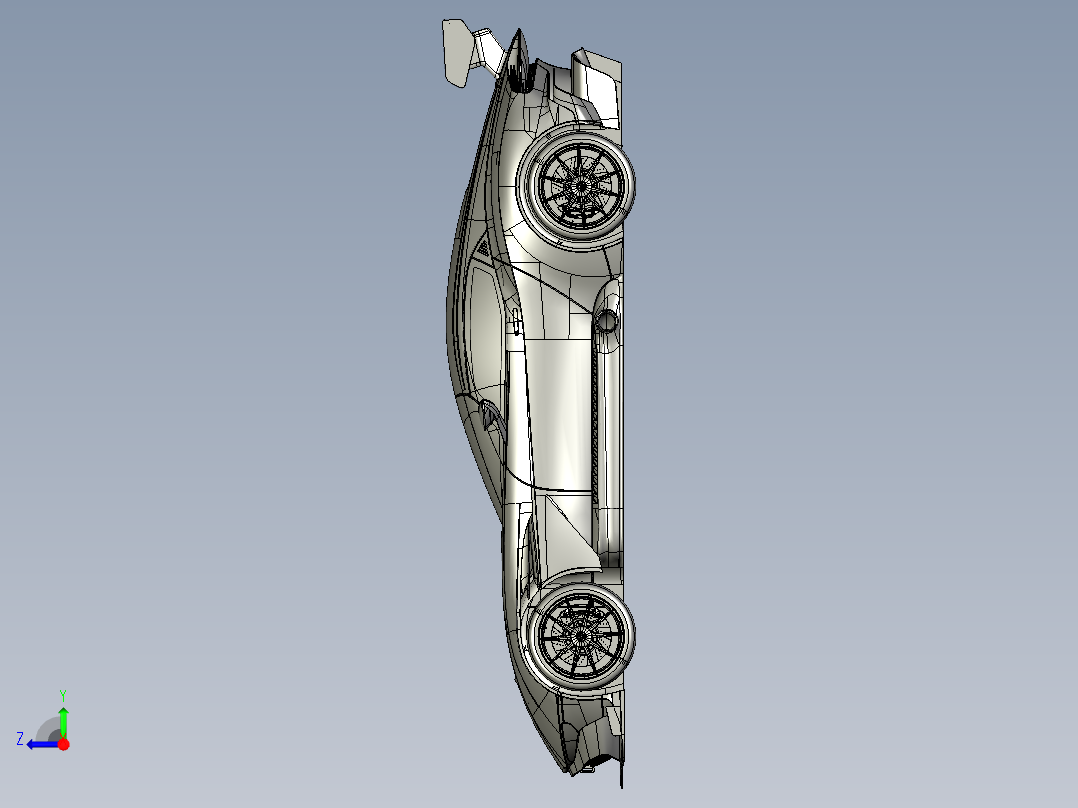 Aston Martin VULCAN限量跑车造型3D建模图纸 CATIA设计 附STP格式右视图