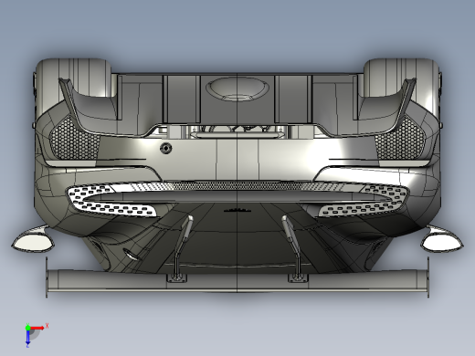 Aston Martin VULCAN限量跑车造型3D建模图纸 CATIA设计 附STP格式俯视缩略图