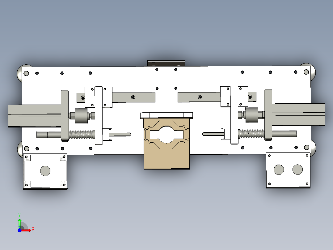 装电机碳刷工装设备3D模型前视图