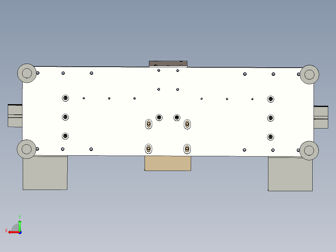 装电机碳刷工装设备3D模型后视图
