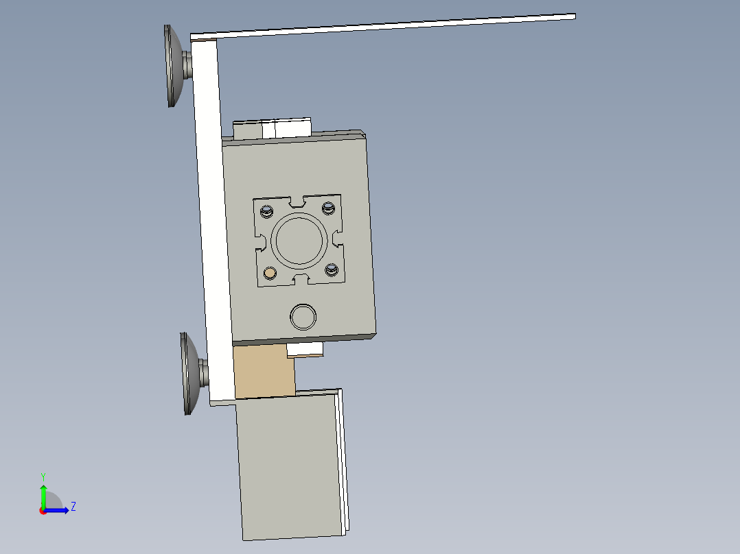 装电机碳刷工装设备3D模型左视图