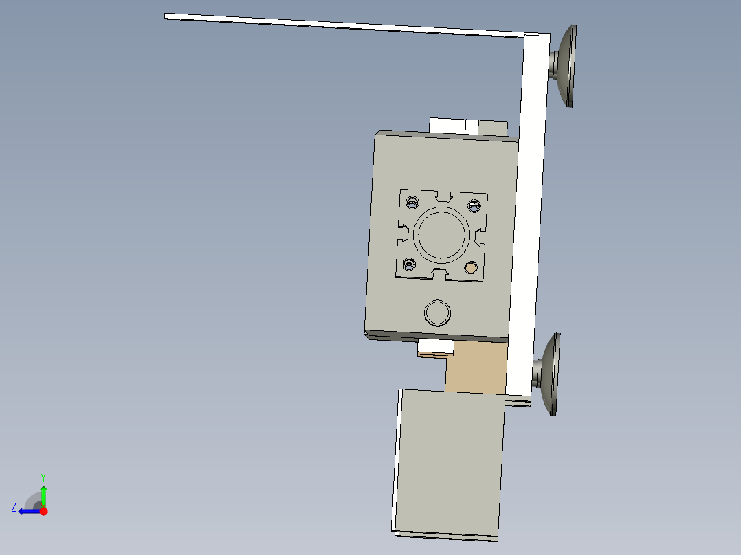 装电机碳刷工装设备3D模型右视图