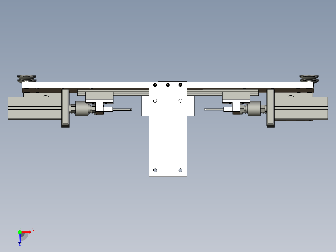 装电机碳刷工装设备3D模型俯视图