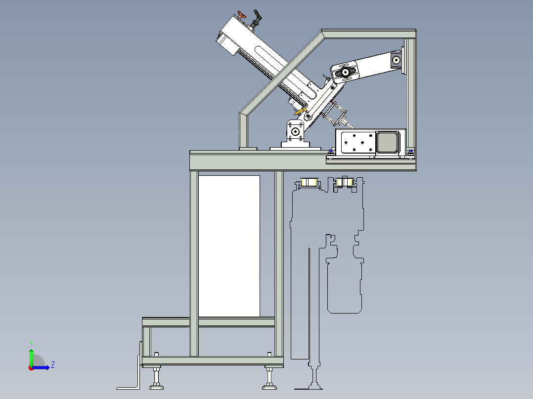 拧紧机设备左视图