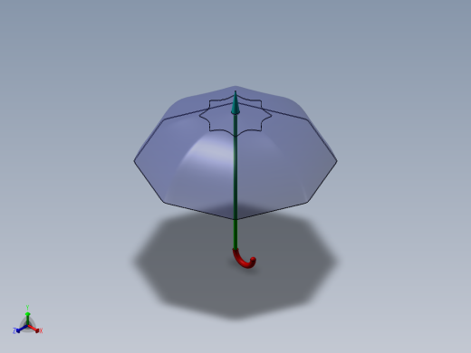 雨伞正等轴测缩略图