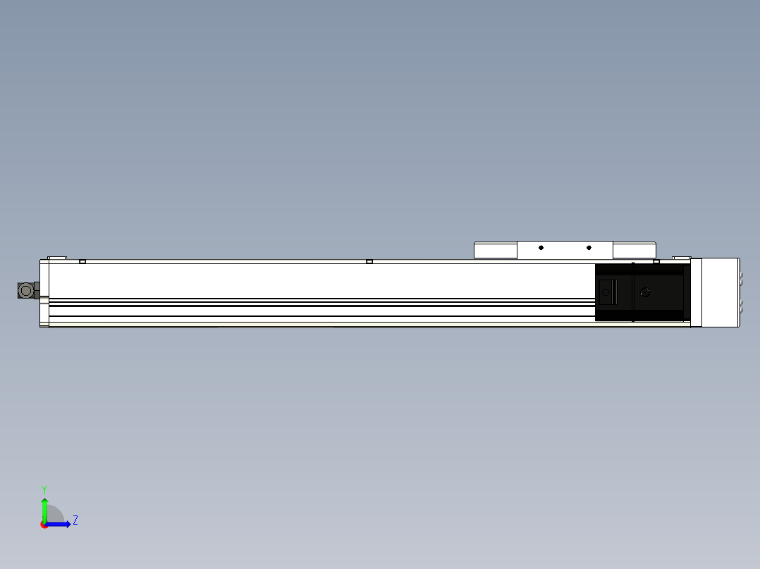 Toyo东佑达直线模组-ECH14-400-BR-200W左视图