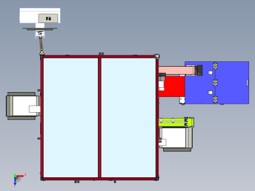 O型圈光学筛选机3d图纸 双转盘视觉检测 橡胶O型圈视觉分拣机方案俯视缩略图