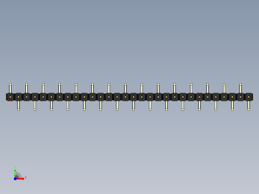 彩色公排针 100mil 2.54mm 系列-DS1022_black_30p_100mil_Type_SMT_R1_rev1.0前视缩略图