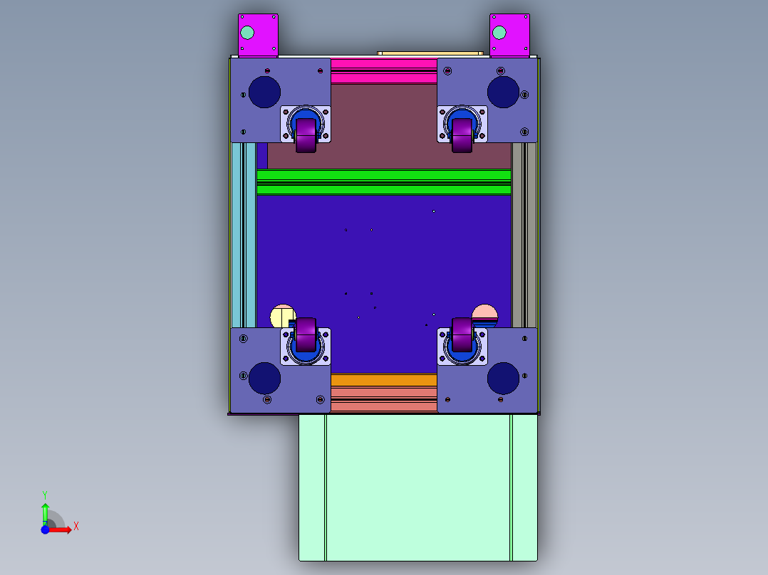 台式自动锁电机配件螺丝机前视图