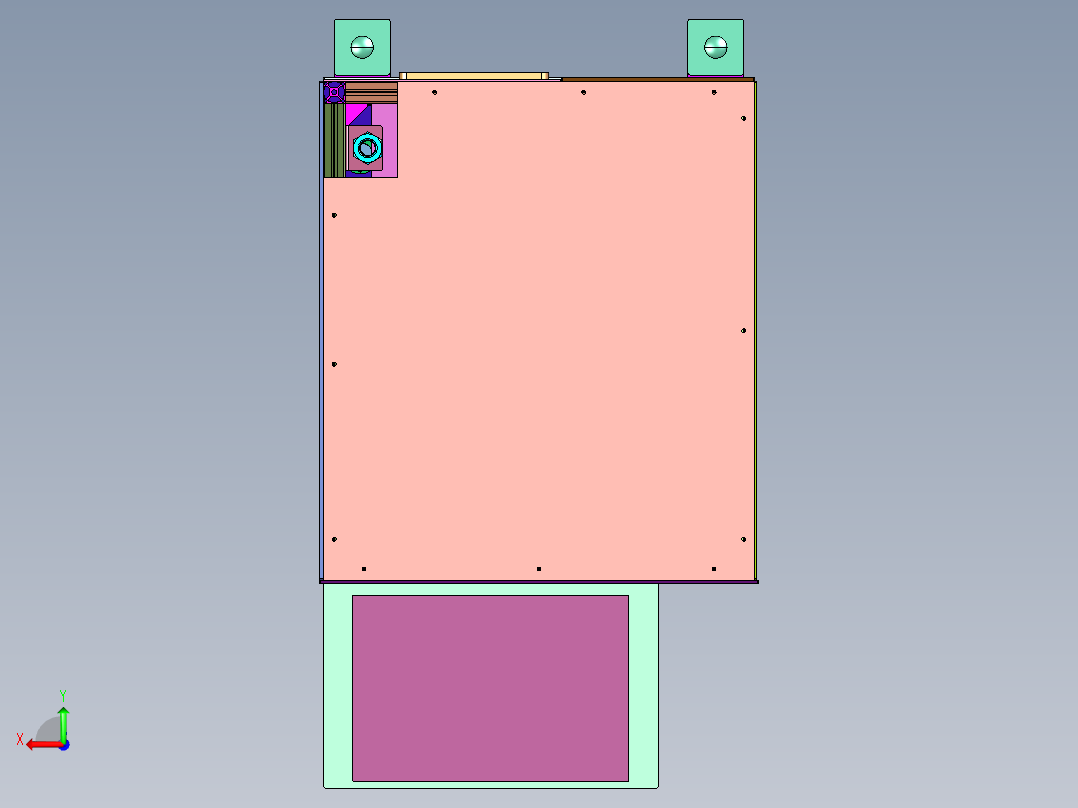 台式自动锁电机配件螺丝机后视图