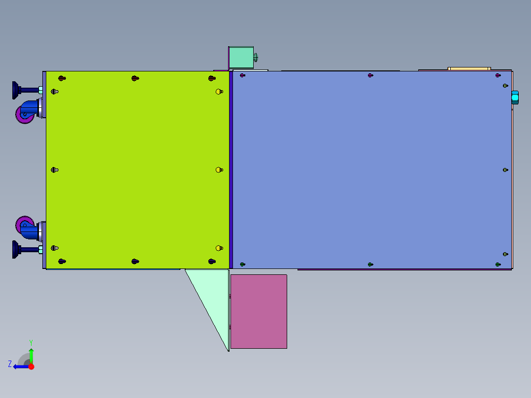 台式自动锁电机配件螺丝机右视图