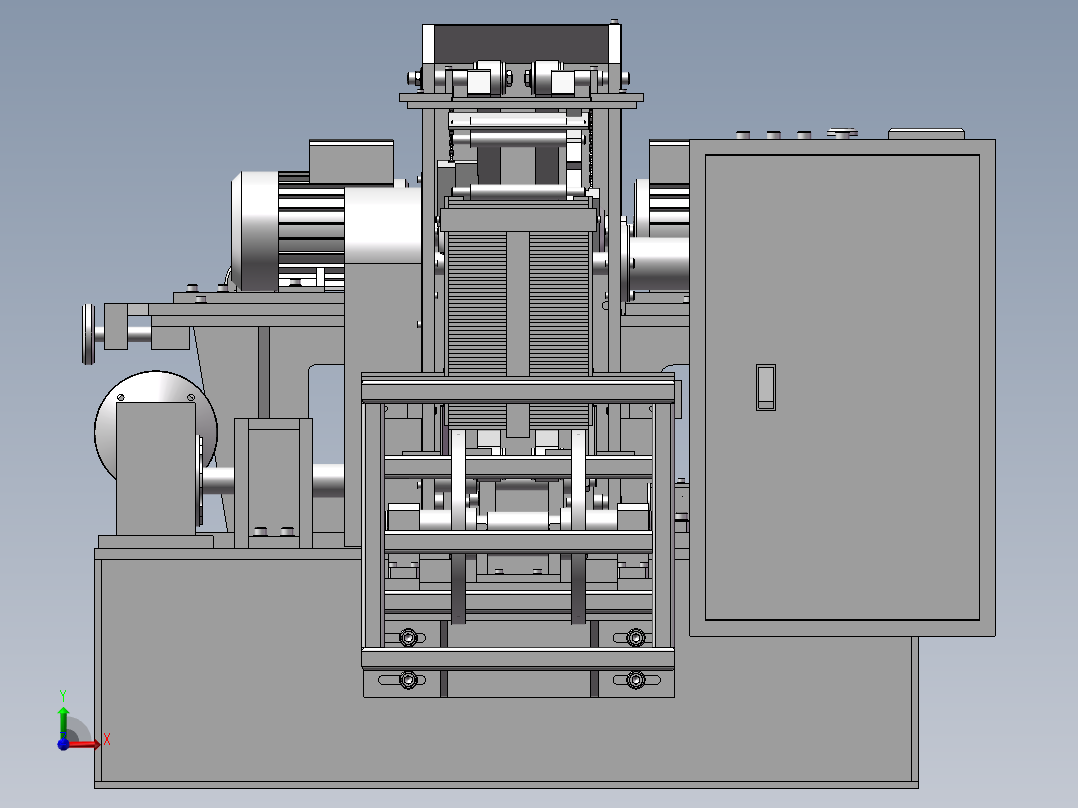 切割成型机前视图
