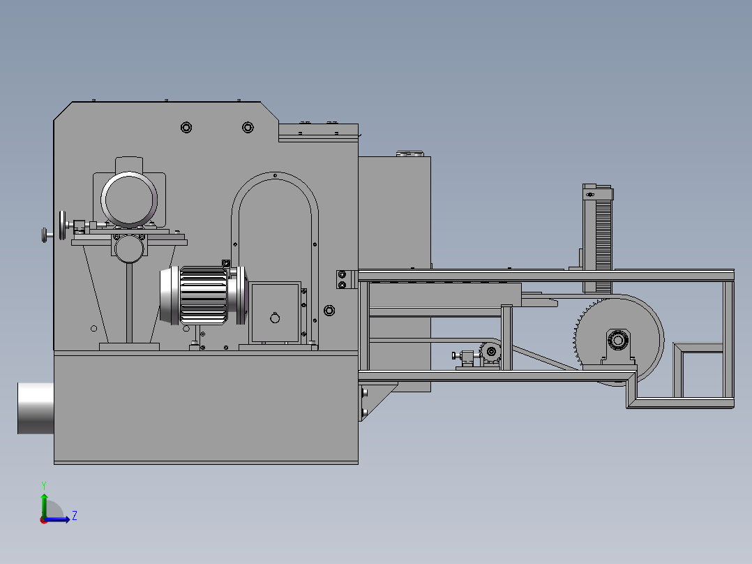 切割成型机左视图