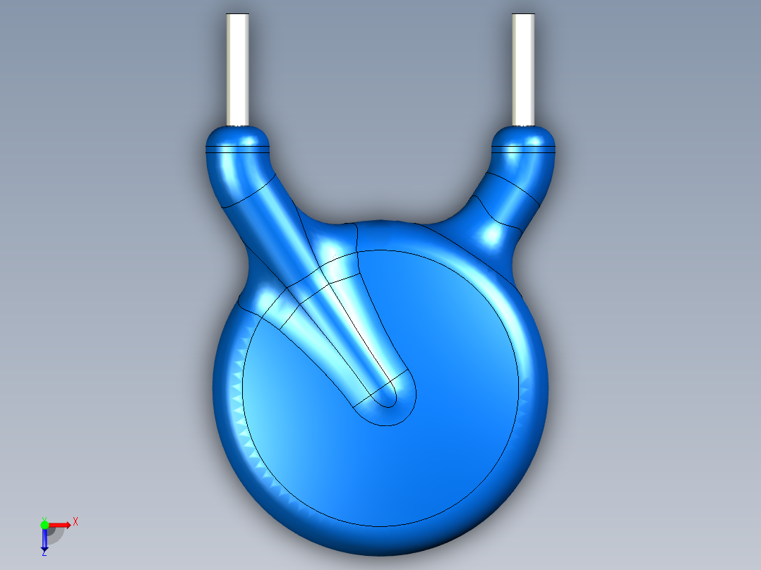 无源元件封装-CAP_DISC_9x3_BL俯视图