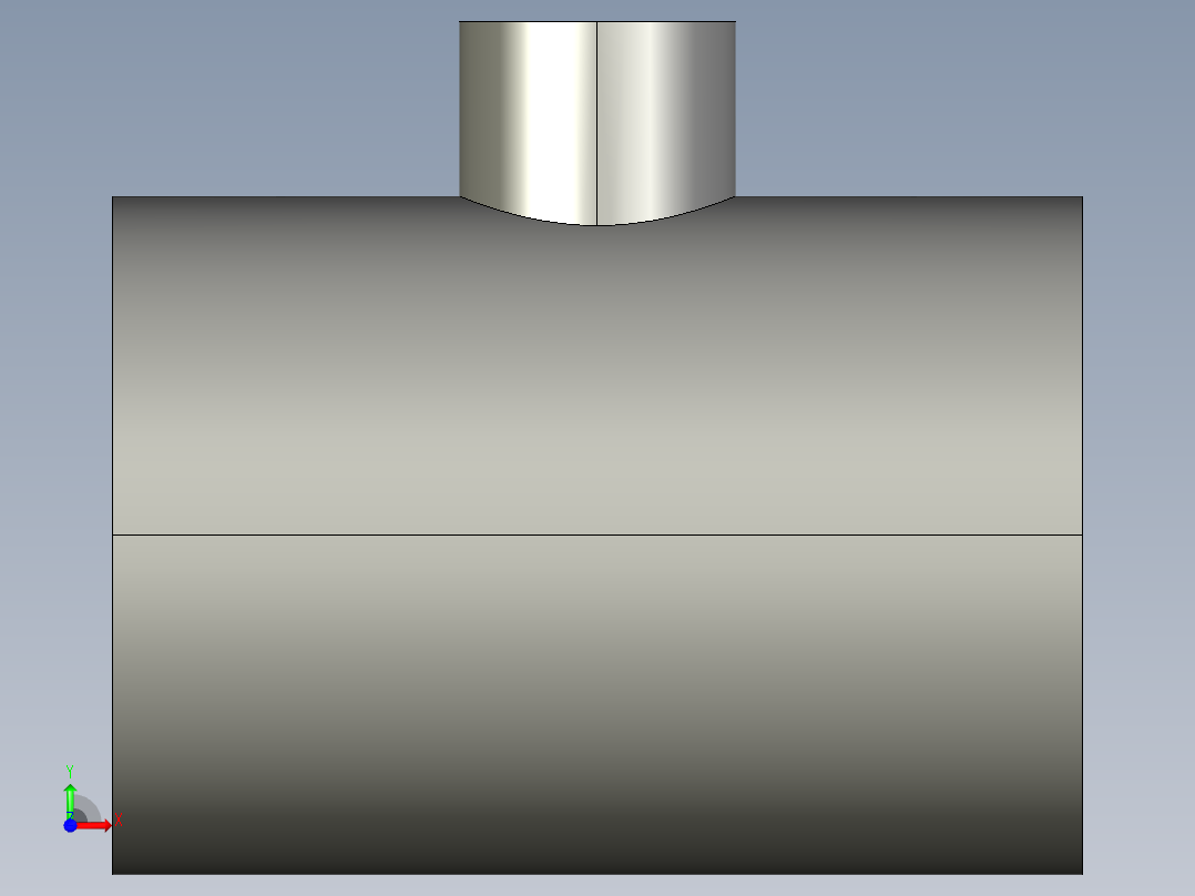 船舶管路系统SeaCor_Molded_ReducingTee_SxSxS_37J101247_2in x 0.5in前视图