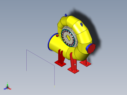混流式水轮机正等轴测缩略图