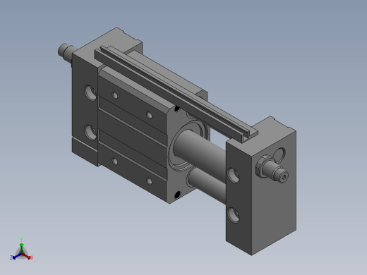 无杆气缸RMTL16X75S正等轴测缩略图