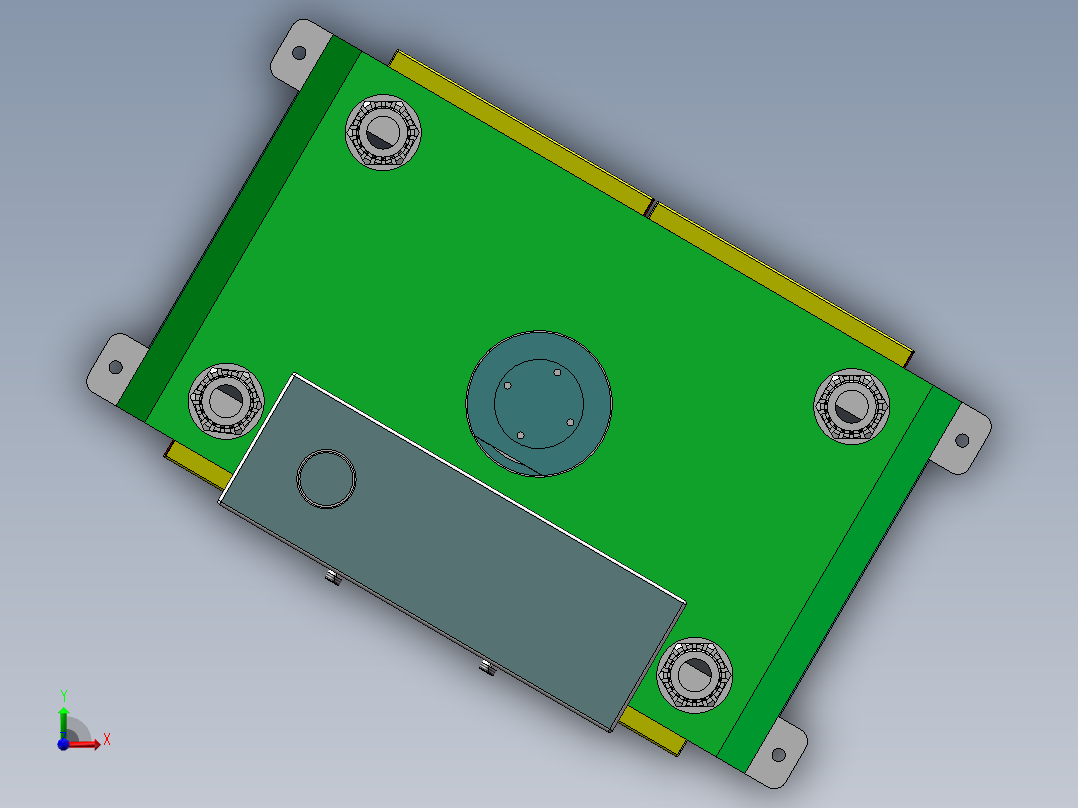 四柱液压机模型前视图