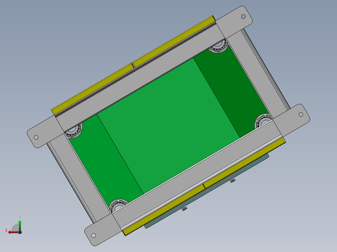 四柱液压机模型后视图