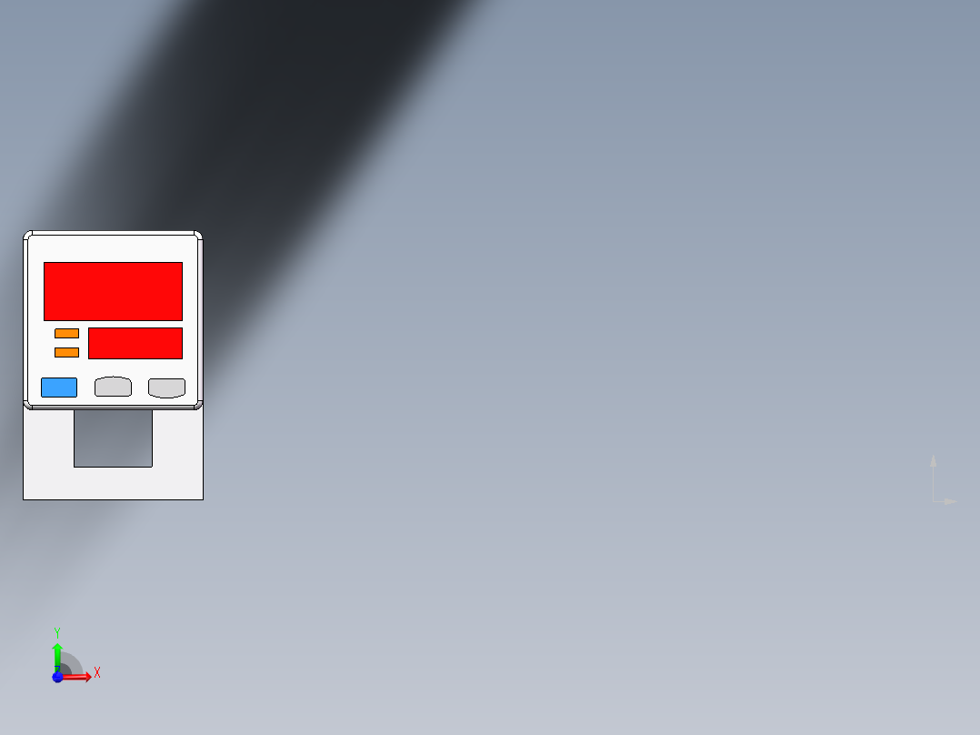 压力传感器DP-102-DC24V+MS-DP1-1（带安装座）（带面板结合器）前视图