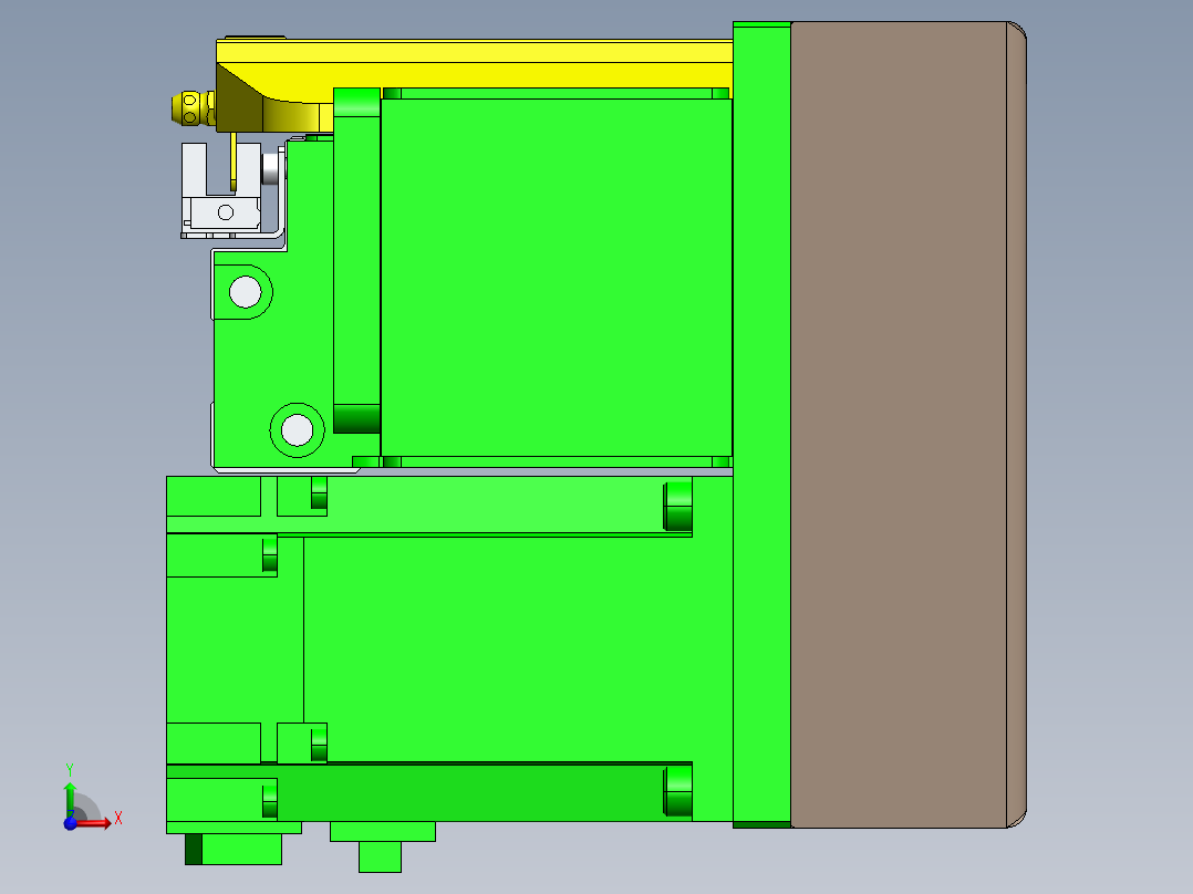 GTA内嵌同步带全封闭GTA12-RD-400W前视图
