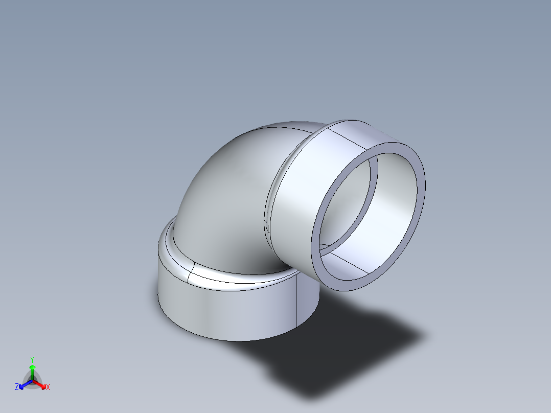 船舶管路系统S3_SeaDrainPLUS_1-4ShortBend-SxS_37E182501_1-1-2in Sea Drain Plus - 91.2 Short Sweep - SxS主视图