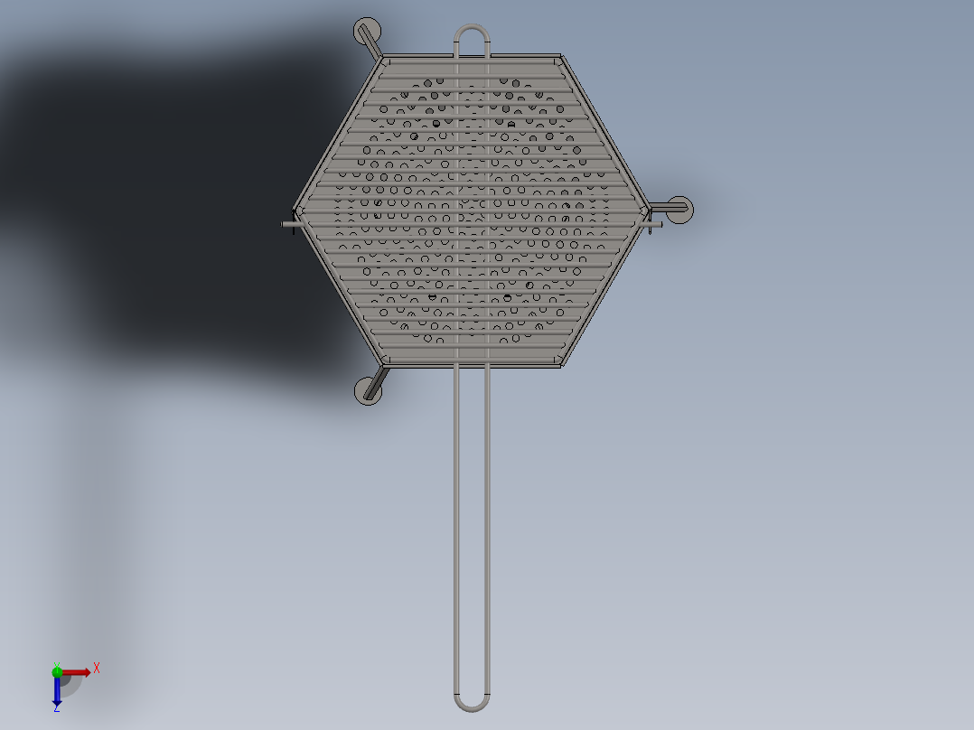 钣金烧烤架俯视图