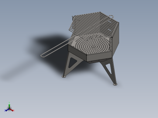 钣金烧烤架正等轴测缩略图