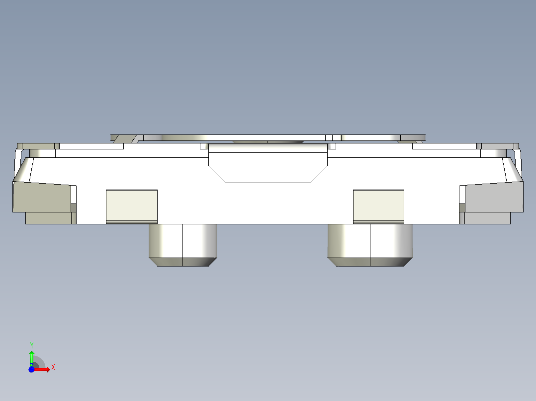 16毫米方形薄型两路SMD轻触开关前视图