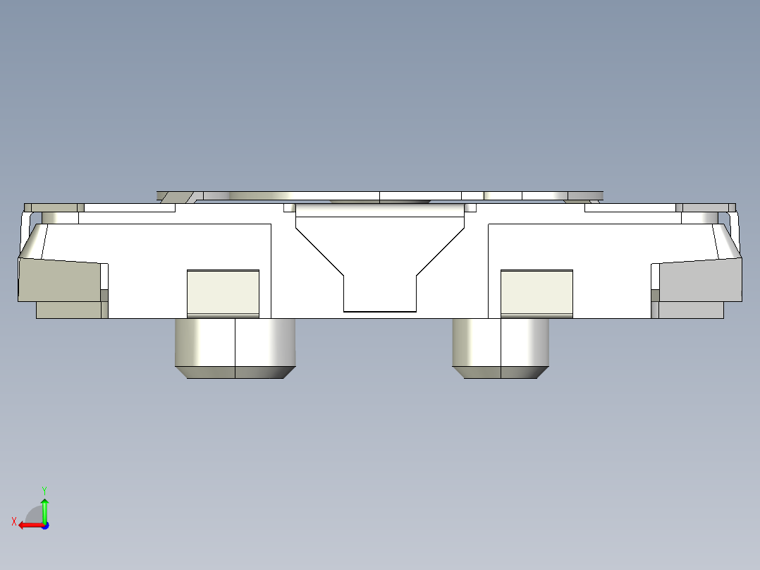 16毫米方形薄型两路SMD轻触开关后视图