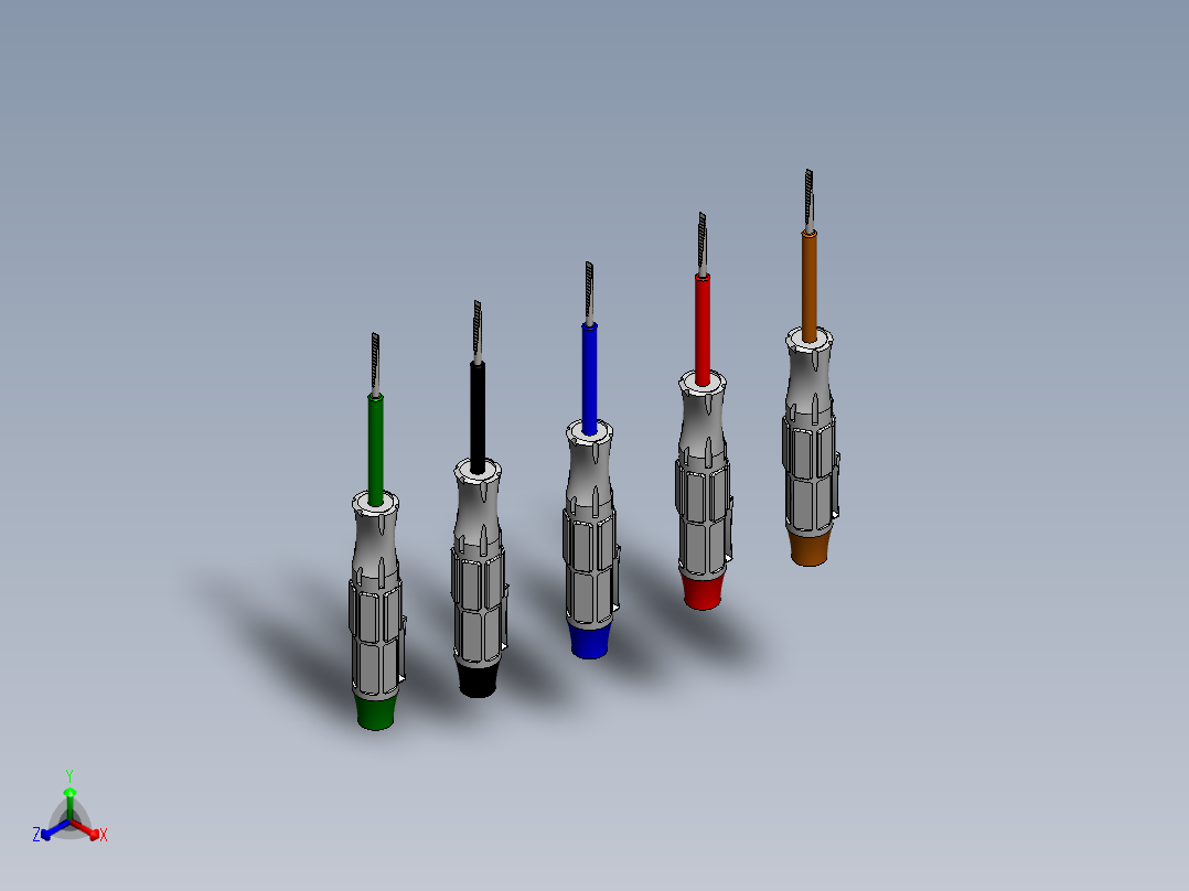 螺丝刀正等轴测图