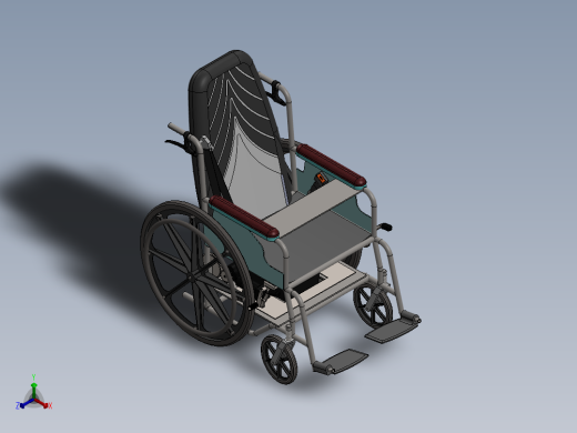轮椅1正等轴测缩略图