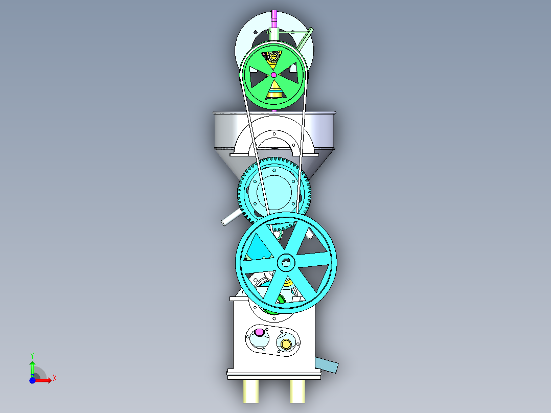 螺旋式榨油机设计前视图