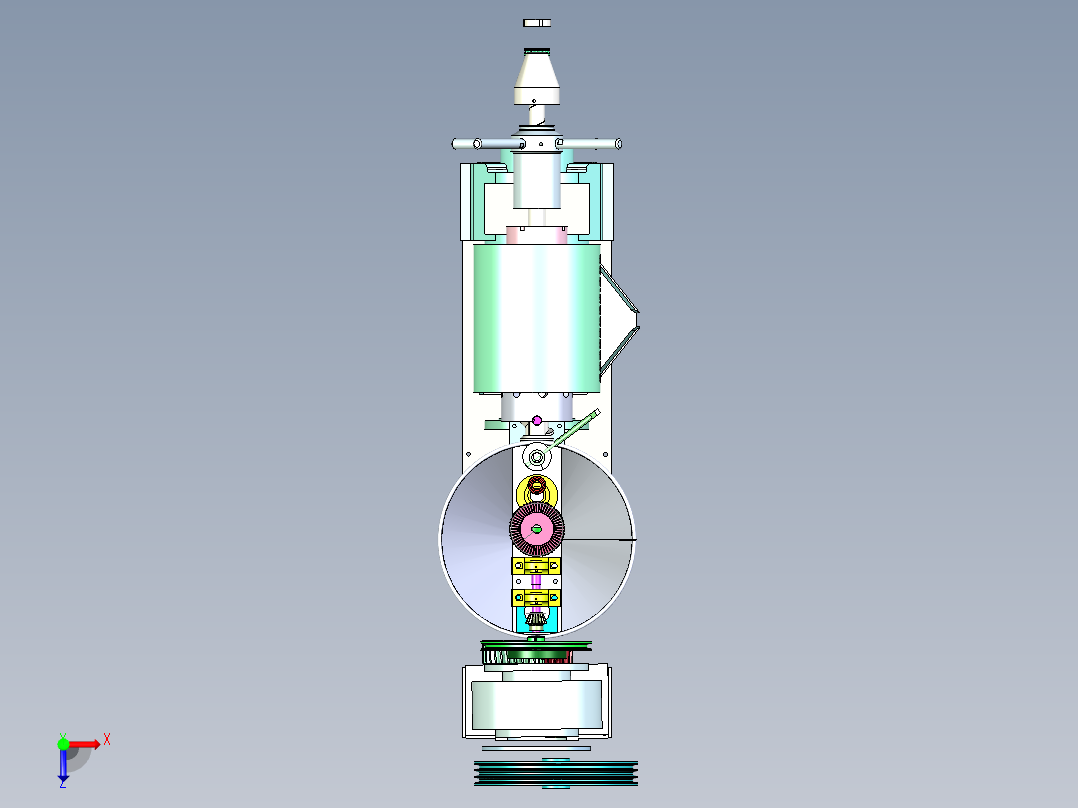 螺旋式榨油机设计俯视图