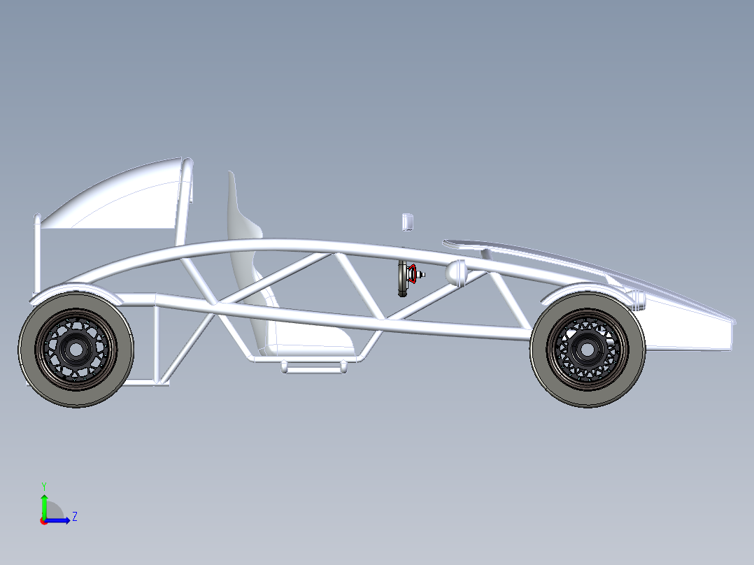 ariel-atom原子跑车3D图纸(无悬挂系统)左视图