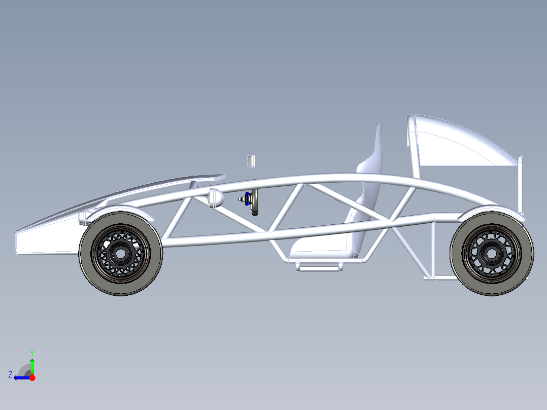 ariel-atom原子跑车3D图纸(无悬挂系统)右视图