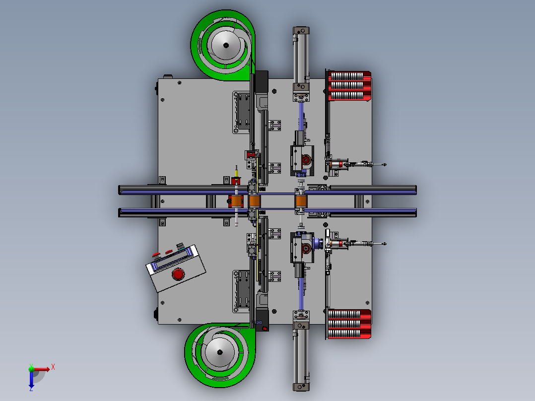 转子卡簧轴承安装机sw22可编辑俯视图