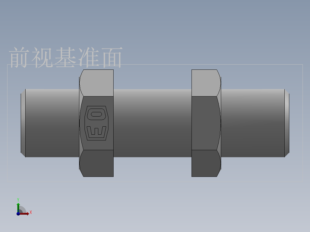 直通隔板接头、6D-14LN前视图
