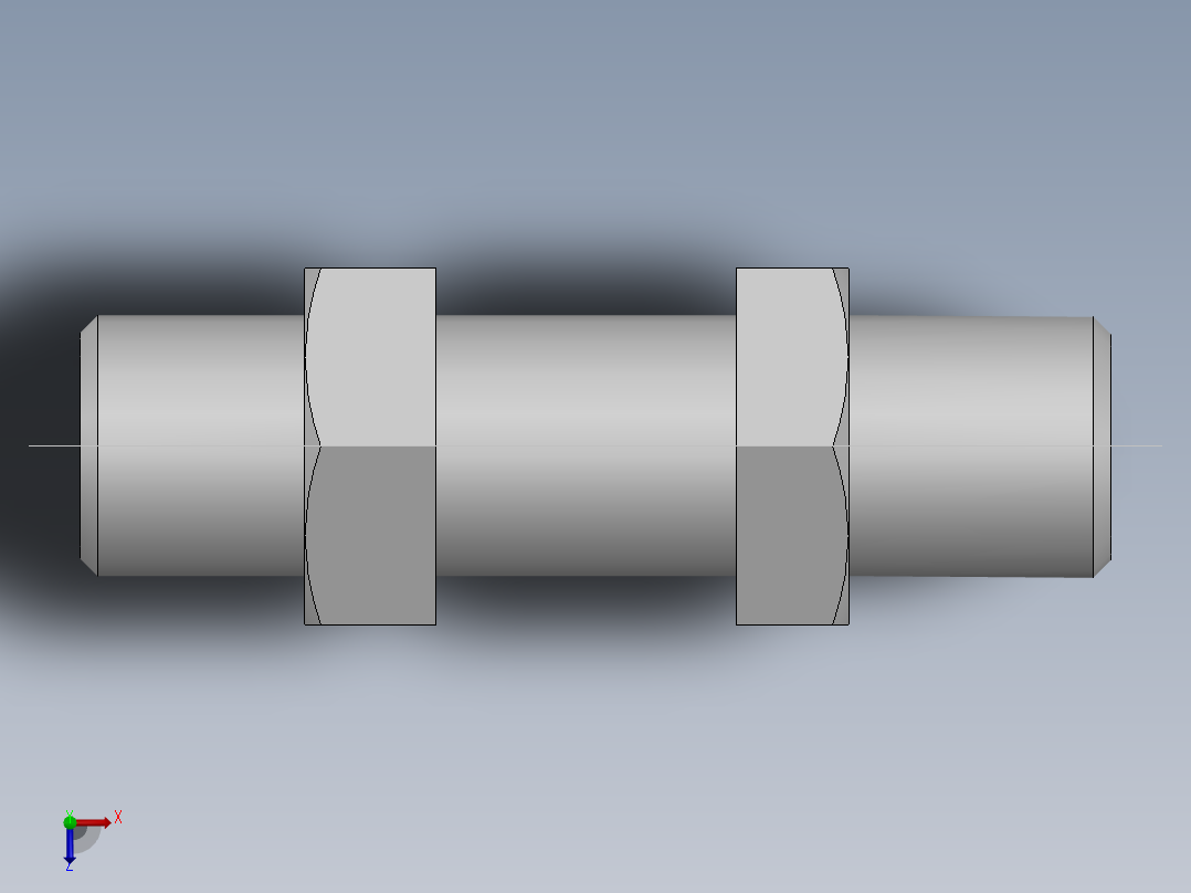 直通隔板接头、6D-14LN俯视图