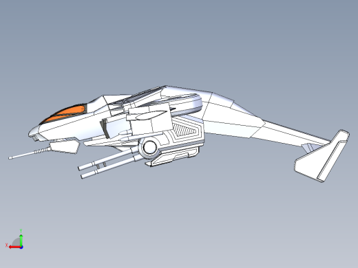 B3003246-科幻战斗机后视缩略图