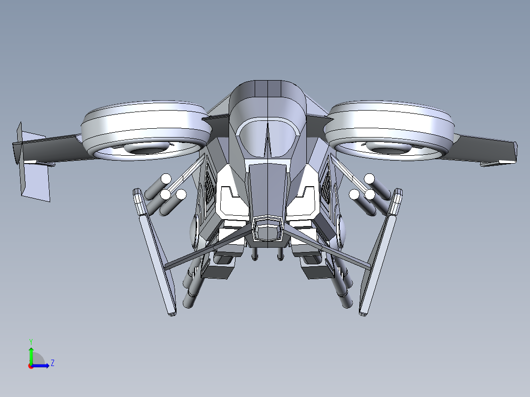 B3003246-科幻战斗机左视图