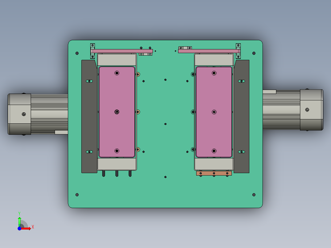 料仓顶升机构前视图