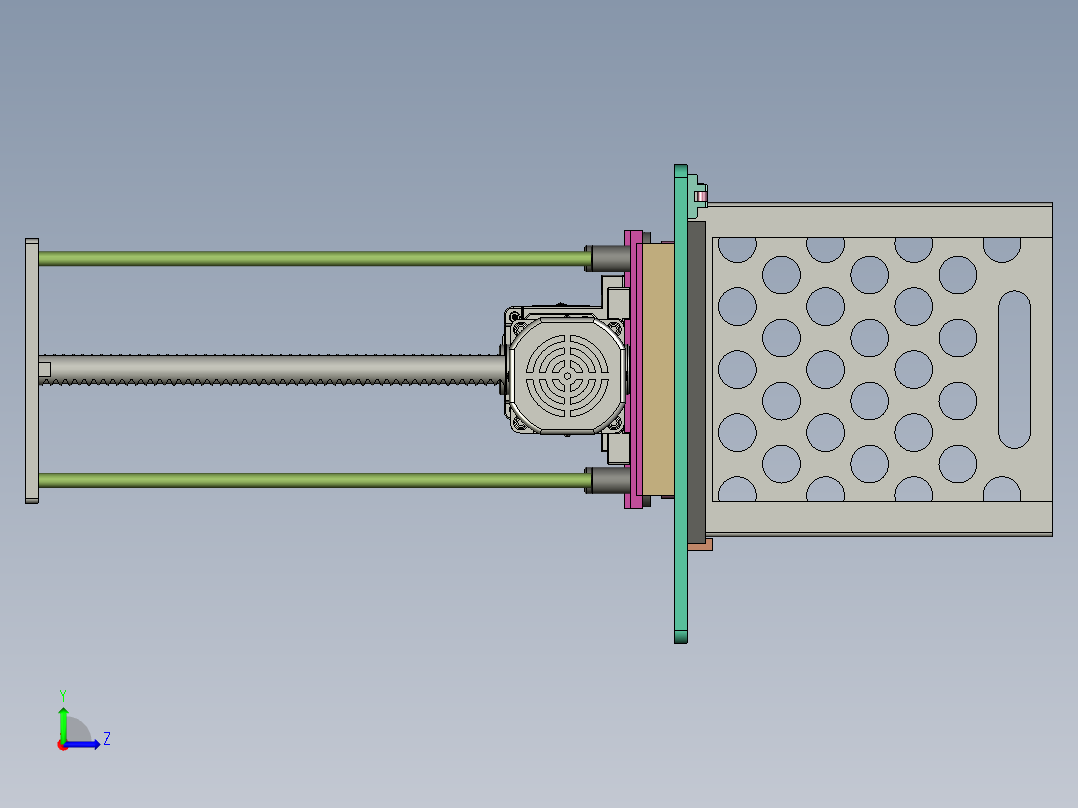 料仓顶升机构左视图