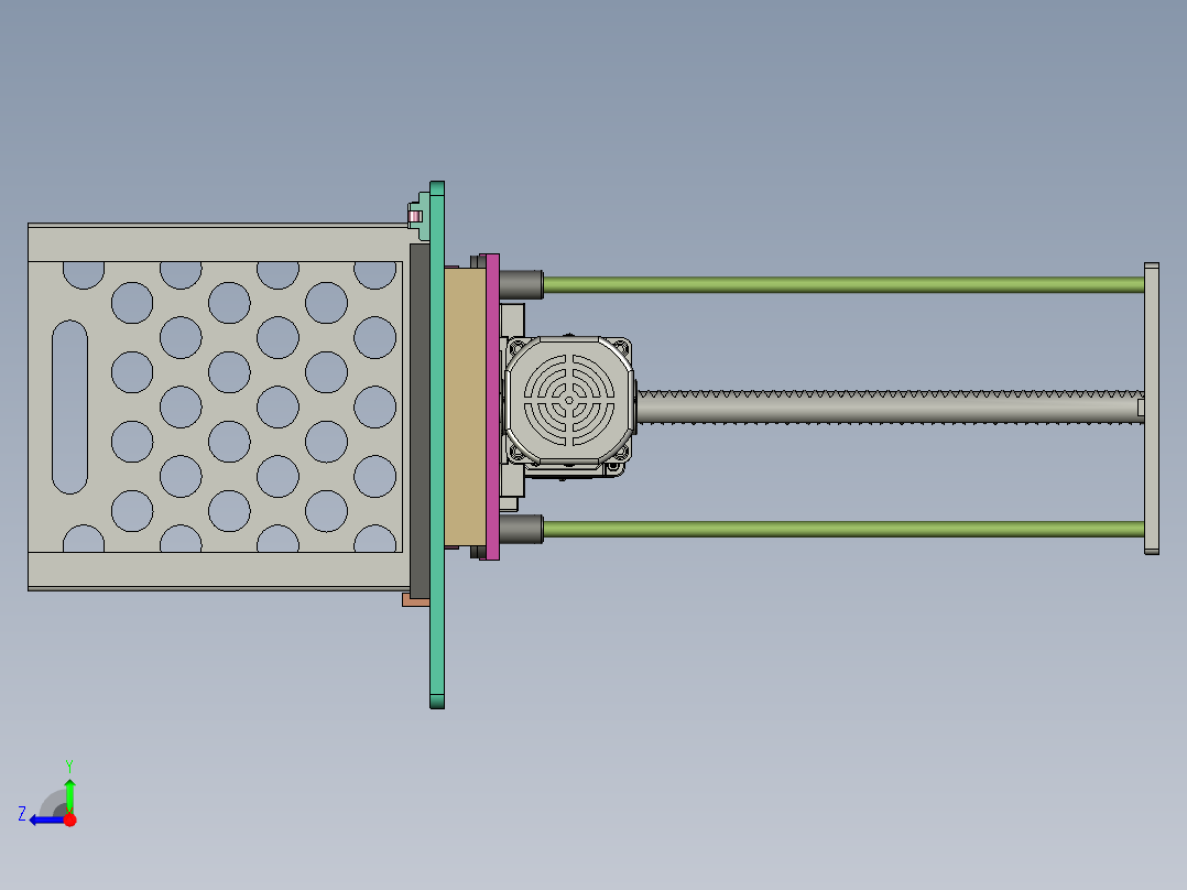 料仓顶升机构右视图