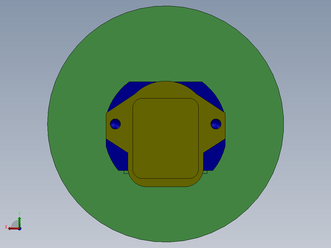 液压齿轮泵前法兰后视图